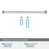 Amerock, Factor, 10 1/16" (256mm) Straight Pull, Polished Chrome - included hardware