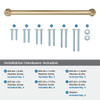 Amerock, Factor, 12" (305mm) Straight Appliance Pull, Golden Champagne - included hardware