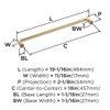 Amerock, Factor, 18" Straight Appliance Pull, Golden Champagne - technical