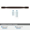 Amerock, Highland Ridge, 8 13/16" (224mm) Straight Pull, Dark-Oiled Bronze - included hardware