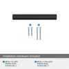 Amerock, Versa, 3" (76mm) Straight Pull, Matte Black - included hardware