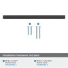 Amerock, Versa, 7 9/16" (192mm) Straight Pull, Matte Black - included hardware