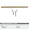 Amerock, Versa, 7 9/16" (192mm) Straight Pull, Golden Champagne - included hardware