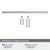 Amerock, Versa, 12 5/8" (320mm) Straight Pull, Satin Nickel - included hardware