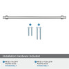 Amerock, Winsome, 12 5/8" (320mm) Bar Pull, Polished Chrome - included hardware