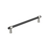 Amerock, Mergence, 7 9/16" (192mm) Bar Pull, Matte Black with Satin Nickel