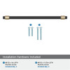 Amerock, Mergence, 7 9/16" (192mm) Bar Pull, Matte Black with Golden Champagne - included hardware