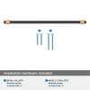 Amerock, Mergence, 12 5/8" (320mm) Bar Pull, Matte Black with Champagne Bronze - included hardware
