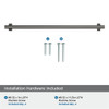 Amerock, Davenport, 12 5/8" (320mm) Bar Pull, Gunmetal - included hardware
