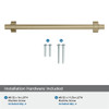 Amerock, Davenport, 7 9/16" (192mm) Bar Pull, Golden Champagne - included hardware