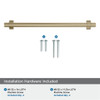 Amerock, Davenport, 8 13/16" (224mm) Bar Pull, Golden Champagne - included hardware