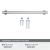Amerock, Davenport, 8 13/16" (224mm) Bar Pull, Polished Chrome - included hardware