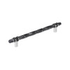 Amerock, Carrione, 8" (203mm) Bar Pull, Marble Black / Polished Chrome