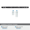 Amerock, Carrione, 8" (203mm) Bar Pull, Marble Black / Polished Chrome - included hardware