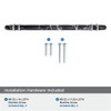 Amerock, Carrione, 8" (203mm) Bar Pull, Marble Black / Satin Nickel - included hardware