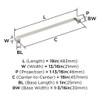 Amerock, Appoint, 18" Straight Appliance Pull, Polished Nickel - technical