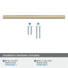 Amerock, Bar Pulls, 6 5/16" (160mm) Bar Pull, Golden Champagne - included hardware