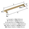 Amerock, Bronx, 12" (305mm) Bar Appliance Pull, Champagne Bronze - technical
