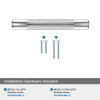 Amerock, Bronx, 3" and 3 3/4" (96mm) Bar Pull, Polished Chrome - included hardware