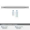 Amerock, Bronx, 6 5/16" (160mm) Bar Pull, Polished Chrome - included hardware