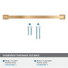 Amerock, Candler, 12 5/8" (320mm) Curved Pull, Champagne Bronze - included hardware