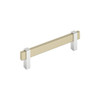 Amerock, Mulino, 5 1/16" (128mm) Bar Pull, Golden Champagne/Polished Chrome
