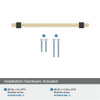 Amerock, Mulino, 5 1/16" (128mm) Bar Pull, Golden Champagne/Matte Black - included hardware