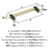 Amerock, Mulino, 5 1/16" (128mm) Bar Pull, Golden Champagne/Matte Black - technical