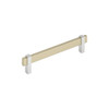 Amerock, Mulino, 6 5/16" (160mm) Bar Pull, Golden Champagne/Polished Chrome