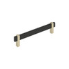 Amerock, Mulino, 6 5/16" (160mm) Bar Pull, Matte Black/Golden Champagne