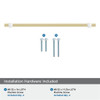 Amerock, Mulino, 7 9/16" (192mm) Bar Pull, Golden Champagne/Polished Chrome - included hardware