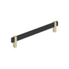 Amerock, Mulino, 7 9/16" (192mm) Bar Pull, Matte Black/Golden Champagne