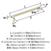 Amerock, Mulino, 8 13/16" (224mm) Bar Pull, Golden Champagne/Polished Chrome - technical