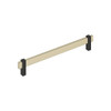 Amerock, Mulino, 8 13/16" (224mm) Bar Pull, Golden Champagne/Matte Black