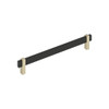 Amerock, Mulino, 8 13/16" (224mm) Bar Pull, Matte Black/Golden Champagne
