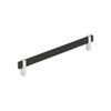 Amerock, Mulino, 8 13/16" (224mm) Bar Pull, Matte Black/Polished Chrome
