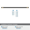 Amerock, Mulino, 10 1/16" (2556mm) Bar Pull, Matte Black/Golden Champagne - included hardware