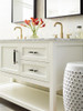Amerock, Mulino, 3" (76mm) Bar Pull, Matte Black/Golden Champagne - installed 1