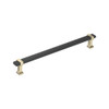 Amerock, Overton, 12" (305mm) Bar Appliance Pull, Brushed Matte Black with Golden Champagne