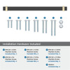 Amerock, Overton, 12" (305mm) Bar Appliance Pull, Brushed Matte Black with Golden Champagne - hardware