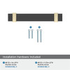 Amerock, Overton, 3 3/4" (96mm) Bar Pull, Brushed Matte Black with Golden Champagne - included hardware