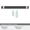Amerock, Overton, 6 5/16" (160mm) Bar Pull, Brushed Matte Black with Polished Chrome - included hardware
