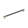 Amerock, Overton, 12 5/8" (320mm) Bar Pull, Brushed Matte Black with Golden Champagne