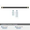 Amerock, Overton, 12 5/8" (320mm) Bar Pull, Brushed Matte Black with Golden Champagne - included hardware