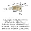 Amerock, Urbanite, 2 5/8" Pull Knob, Golden Champagne with White - technical