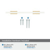 Amerock, Urbanite, 3 3/4" (96mm) Bar Pull, Golden Champagne with White - included hardware