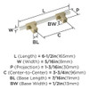 Amerock, Urbanite, 3 3/4" (96mm) Bar Pull, Golden Champagne with White - technical