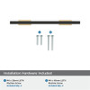 Amerock, Urbanite, 3 3/4" (96mm) Bar Pull, Golden Champagne with Matte Black - included hardware