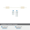 Amerock, Urbanite, 5 1/16" (128mm) Bar Pull, Golden Champagne with White - included hardware