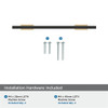 Amerock, Urbanite, 5 1/16" (128mm) Bar Pull, Golden Champagne with Matte Black - included hardware